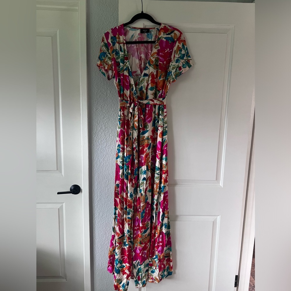 Floral Maxi Wrap Dress